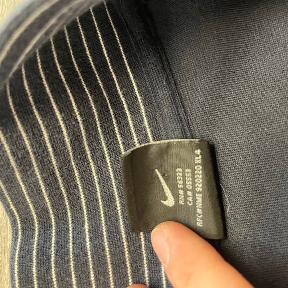 Vintage Y2K 2000's Nike Black Mens XL Quarter Zip Athletic Mini Swoosh Pullover - Picture 4 of 9